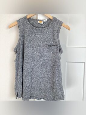 C&C California Sleeveless Pocket Muscle Tee Heather Grey